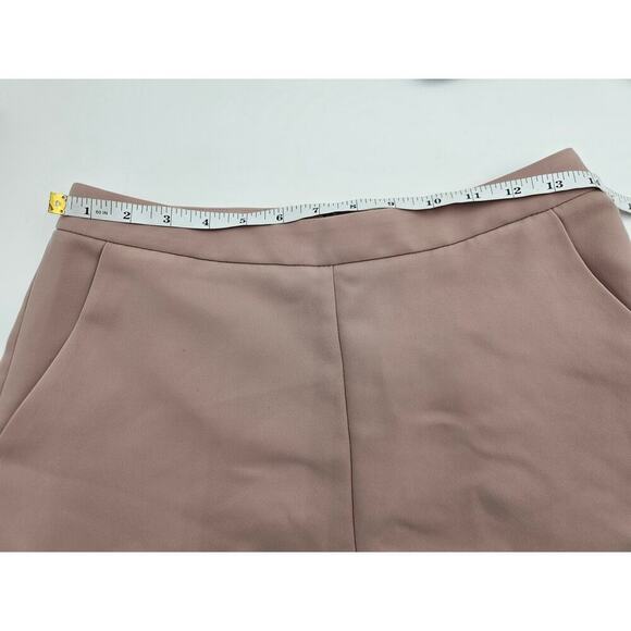 Topshop Women's Size 6 Mauve Pink Frill Hem Ruffled High Waist Shorts - Picture 8 of 9